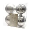 4 Palline Infrangibili 100mm - Argento 2 4 Palline Infrangibili 100mm - Argento -Forniture Natalizie Negozio 0003707 4 palline infrangibili 100mm argento
