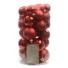 30 Palline Natalizie Infrangibili Rosso -Forniture Natalizie Negozio 0003710 30 palline natalizie infrangibili rosso