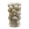 30 Palline Di Natalizie Infrangibili Bianco Platino -Forniture Natalizie Negozio 0003711 30 palline di natalizie infrangibili bianco platino