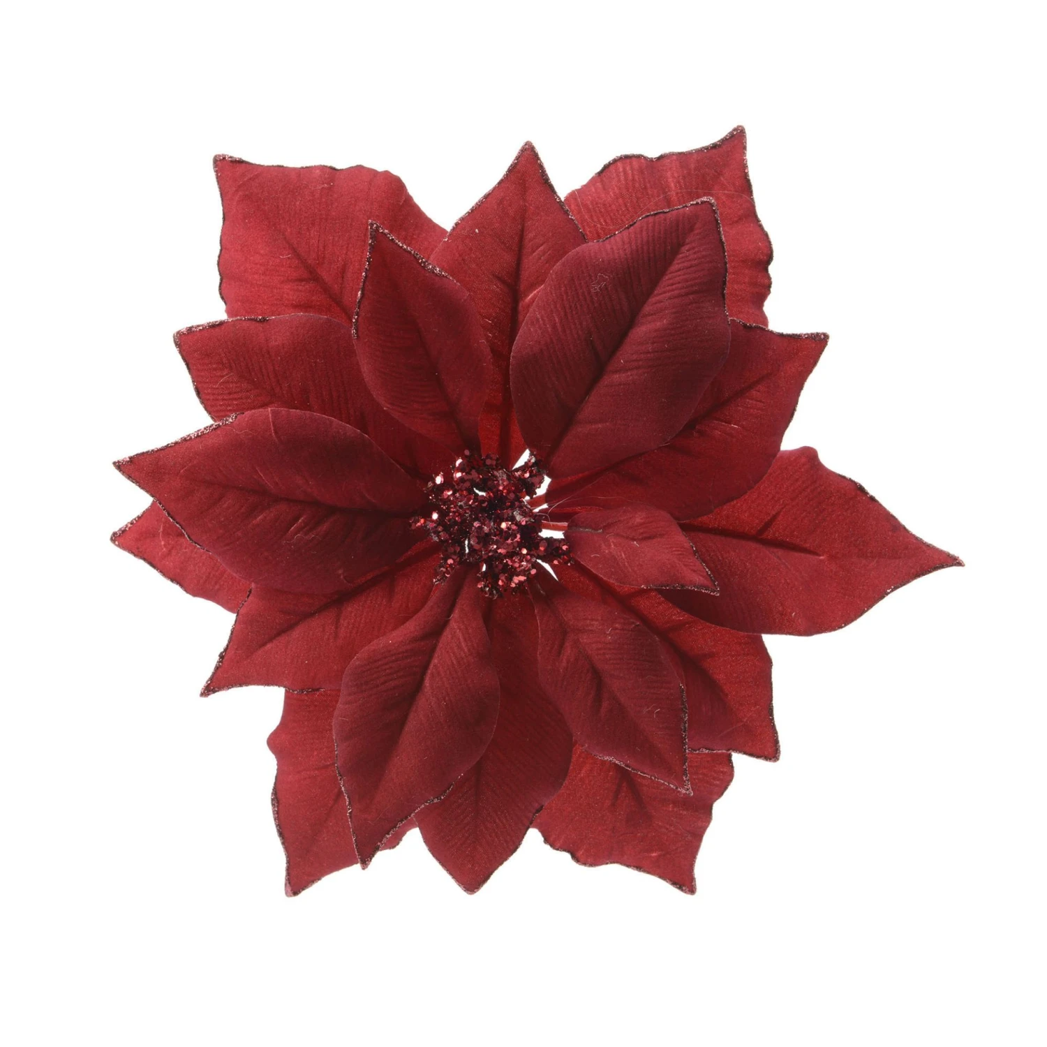 Addobbo Floreale Stella Di Natale 24cm Rossa 3 Addobbo Floreale Stella Di Natale 24cm Rossa