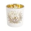 Portacandela Vetro Neve Bianco-Oro -Forniture Natalizie Negozio 0007352 portacandela vetro neve bianco oro