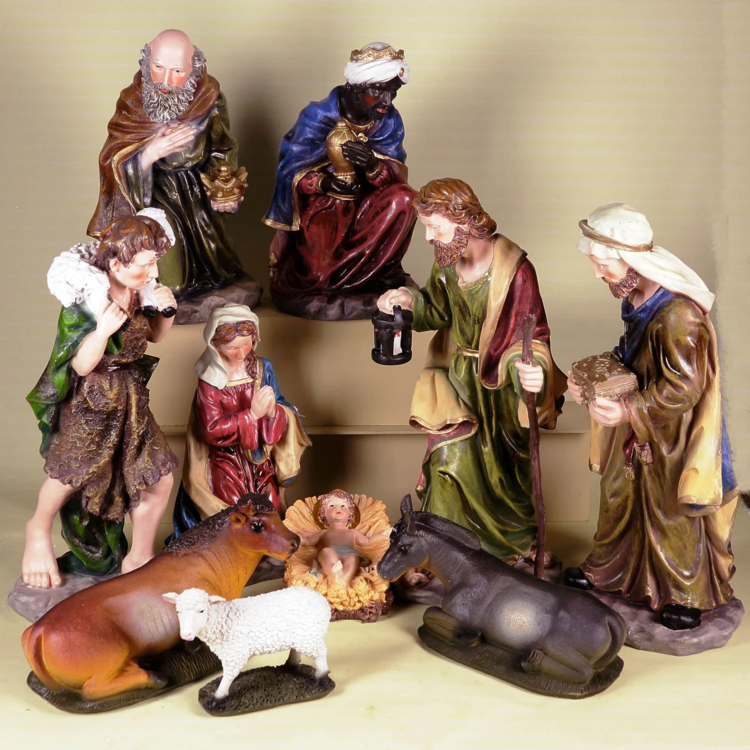Natività 10 Statuitine Presepe 50cm 7 Natività 10 Statuitine Presepe 50cm - immagine 5