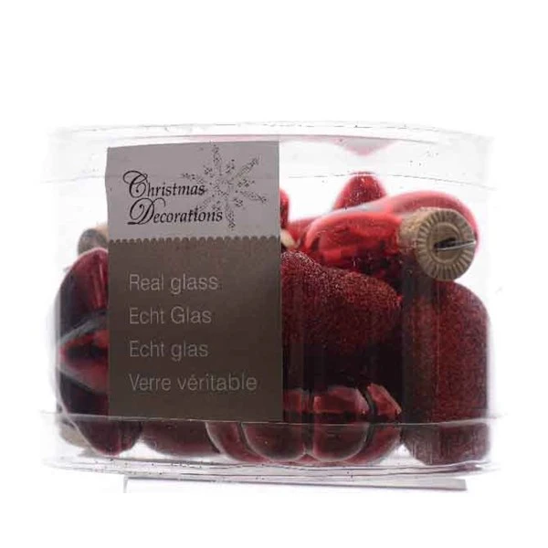 Set 4 Decorazioni Assortite - Rosso 3 Set 4 Decorazioni Assortite - Rosso