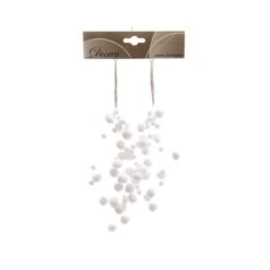Pendente Palle Di Neve 29cm Bianco