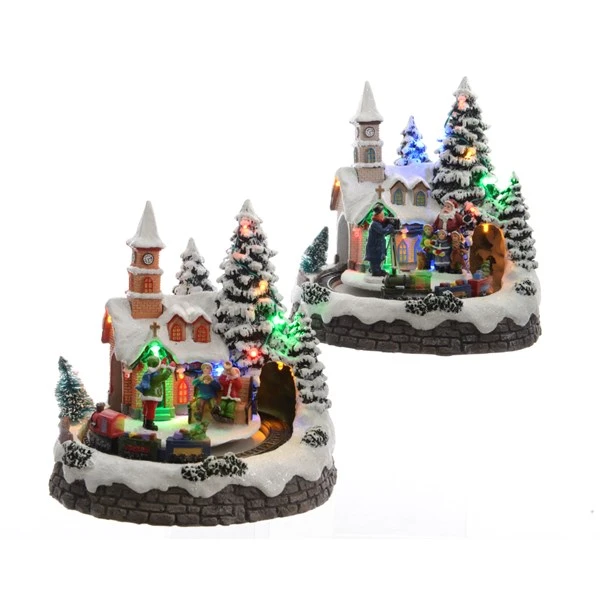 Villaggio A LED Con Movimento 19x18x20cm 2 Villaggio A LED Con Movimento 19x18x20cm