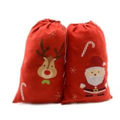 Sacco Di Babbo Natale 50x75cm Rosso