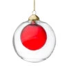 Pallina Natalizia 80mm In Vetro Loop Rosso -Forniture Natalizie Negozio 0012524 pallina natalizia 80mm in vetro loop rosso