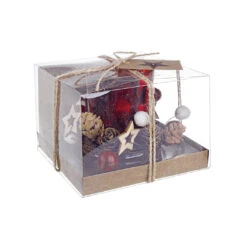 Porta Candela Demi Vetro Rosso