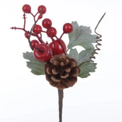 Pick Con Bacche E Pigne 6,5cm