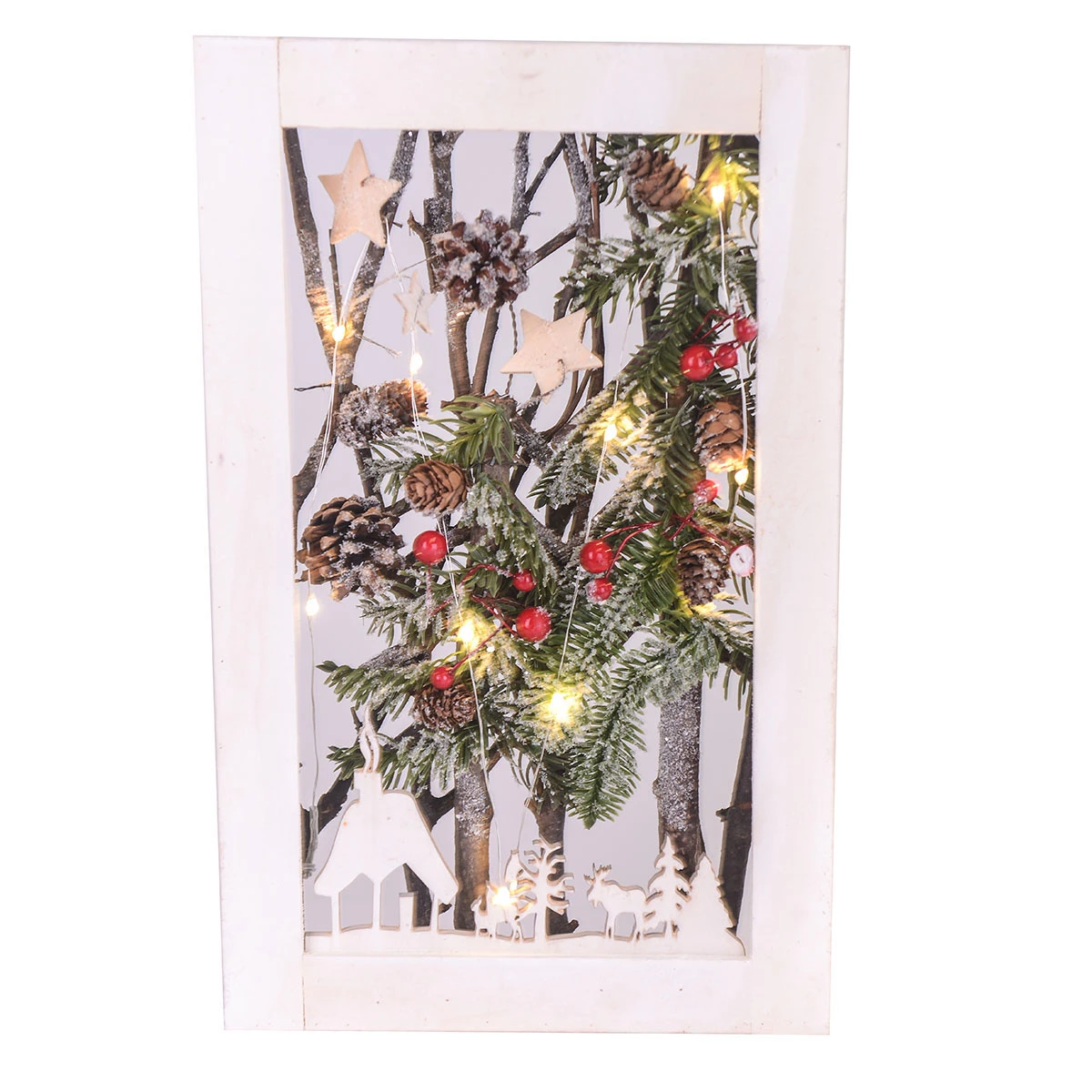 Quadretto Natale Con 10 Led H.37 4 Quadretto Natale Con 10 Led H.37 - immagine 2