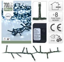 Luci Di Natale 700 Led - Luce Fredda -Forniture Natalizie Negozio 0012608 luci di natale 700 led luce fredda