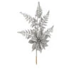 Pick Decorazione Floreale Stella Di Natale E Felce - Argento -Forniture Natalizie Negozio 0019974 pick decorazione floreale stella di natale e felce argento
