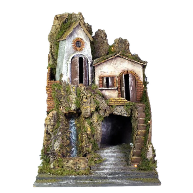 Presepe Luci E Cascata Con Pompa 3 Presepe Luci E Cascata Con Pompa