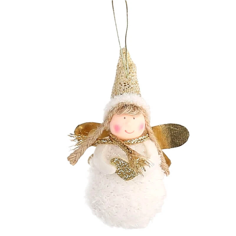 Angelo In Tessuto - Decorazione Natalizia (14 Cm) 3 Angelo In Tessuto - Decorazione Natalizia (14 Cm)