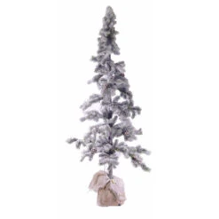 Albero Di Natale Innevato Con Led 65 Cm
