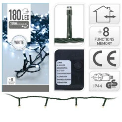 Luci Di Natale 180 Led - Luce Fredda