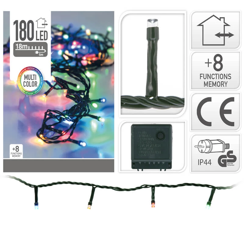 Luci Di Natale 180 Led - Multicolor 3 Luci Di Natale 180 Led - Multicolor