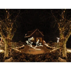 Gioco Di Luce Tubo Con 2 Renne