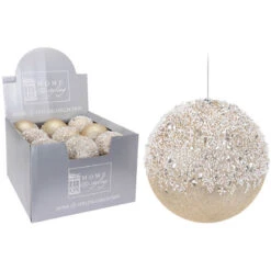 Pallina Natalizia 150mm Glitter Oro
