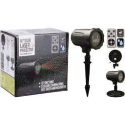 Proiettore Laser Natalizio A Movimento Con Picchetto Per Uso Esterno