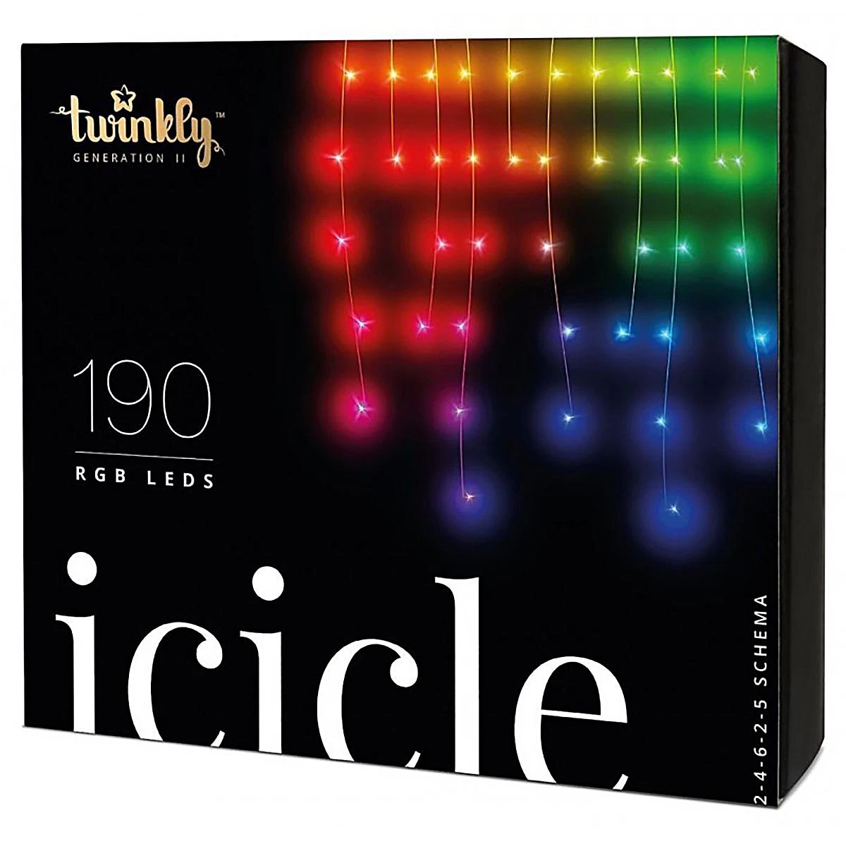 Twinkly Icicle Tenda 190 Led Multicolore RGB Con Cavo Trasparente 4 Twinkly Icicle Tenda 190 Led Multicolore RGB Con Cavo Trasparente - immagine 2