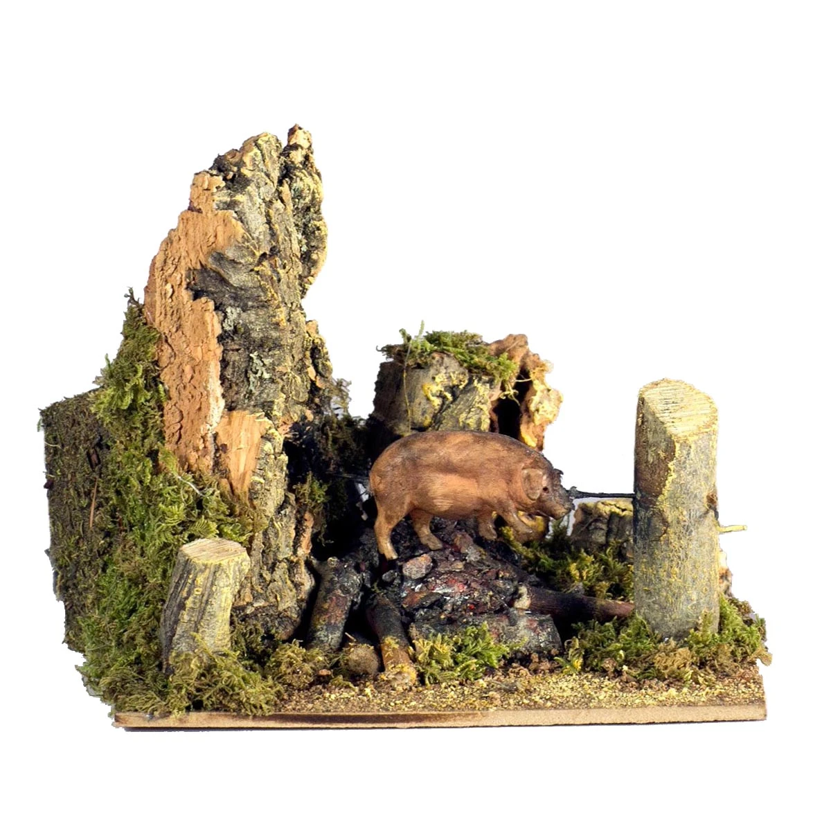 Camino Con Maiale Allo Spiedo Con Movimento 15 X 10 X 13 Cm 3 Camino Con Maiale Allo Spiedo Con Movimento 15 X 10 X 13 Cm