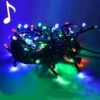 Luci Di Natale 100 LED Multicolore Con Musica -Forniture Natalizie Negozio 0032685 luci di natale 100 led multicolore con musica