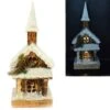 Chiesetta Innevata In Legno Con Luci 35cm -Forniture Natalizie Negozio 0032700 chiesetta innevata in legno con luci 35cm