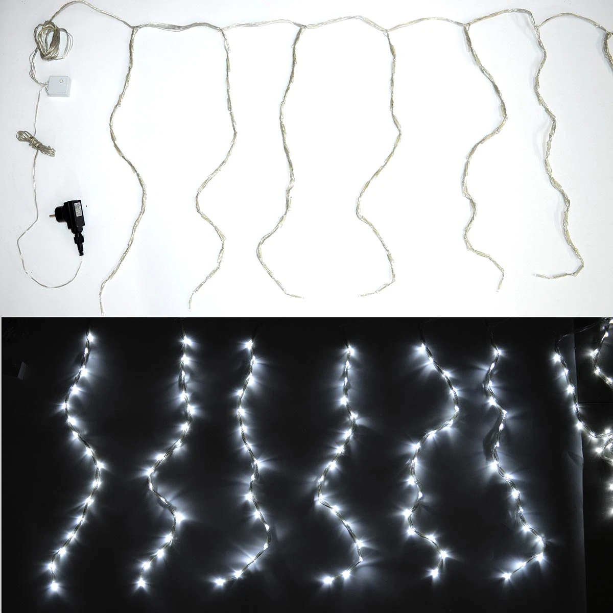 Tenda Luminosa 280cm Bianco Freddo 256 LED 3 Tenda Luminosa 280cm Bianco Freddo 256 LED