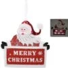 Babbo Natale Con Cartello Luminoso Merry Christmas -Forniture Natalizie Negozio 0032727 babbo natale con cartello luminoso merry christmas