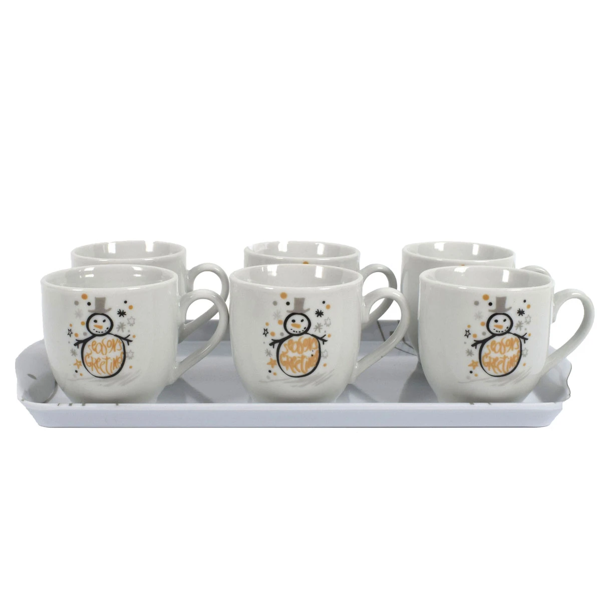 Set 6 Tazzine E Vassoio Con Decorazioni Natalizie 3 Set 6 Tazzine E Vassoio Con Decorazioni Natalizie