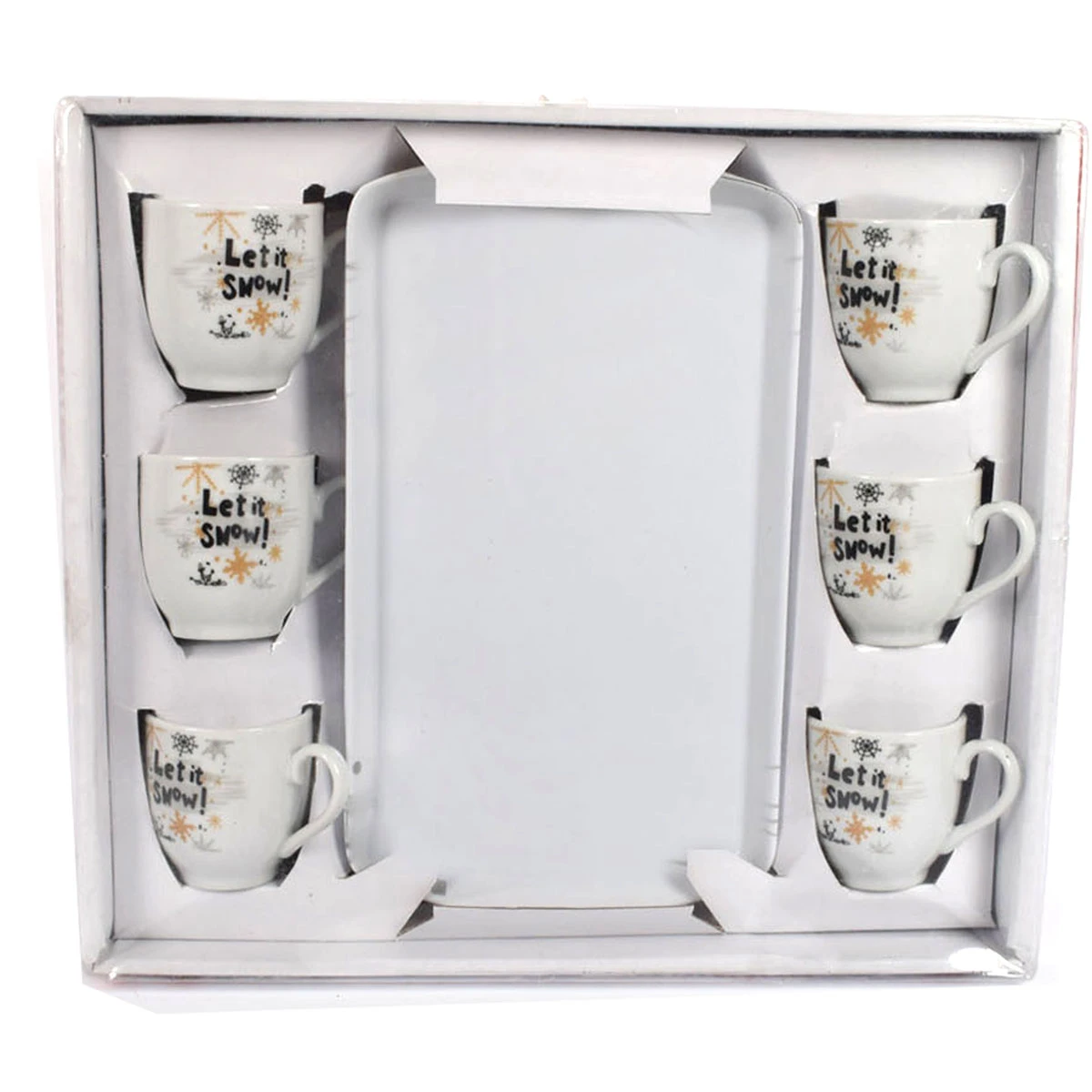 Set 6 Tazzine E Vassoio Con Decorazioni Natalizie 4 Set 6 Tazzine E Vassoio Con Decorazioni Natalizie - immagine 2