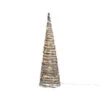 Albero Di Natale A Piramide In Rattan Con LED 90 Cm