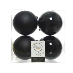 4 Palline Nere 10 Cm