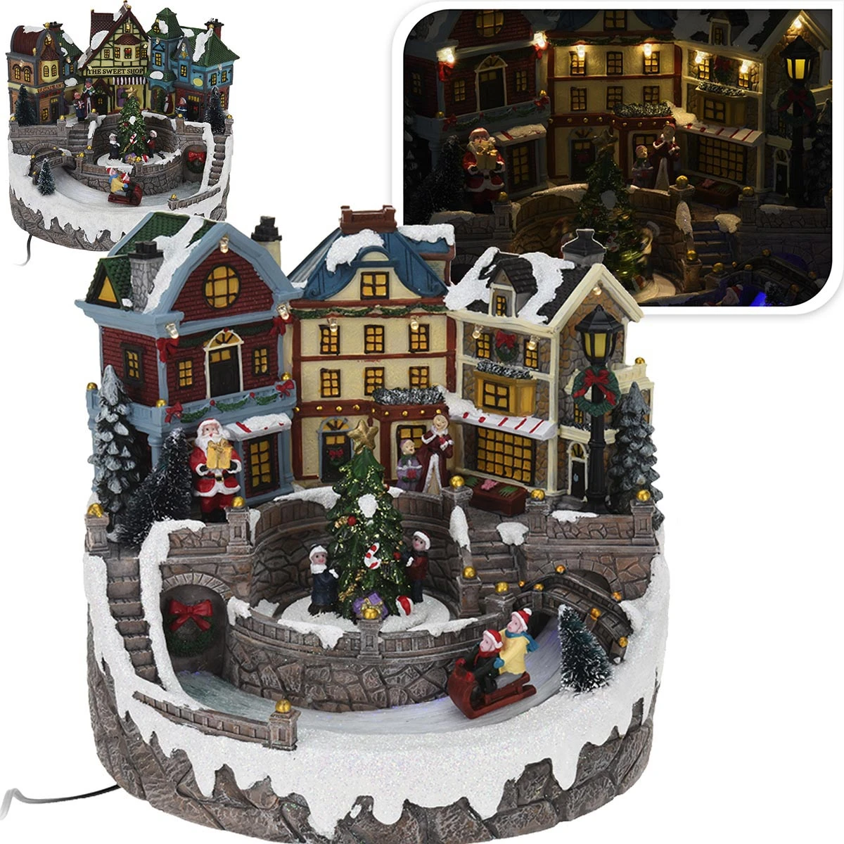 Villaggio Natalizio Con LED 23 X 22 Cm 3 Villaggio Natalizio Con LED 23 X 22 Cm