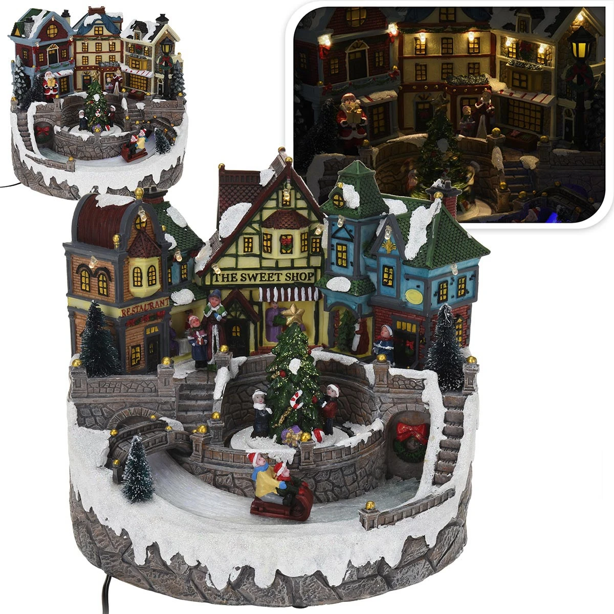 Villaggio Natalizio Con LED 23 X 22 Cm 4 Villaggio Natalizio Con LED 23 X 22 Cm - immagine 2