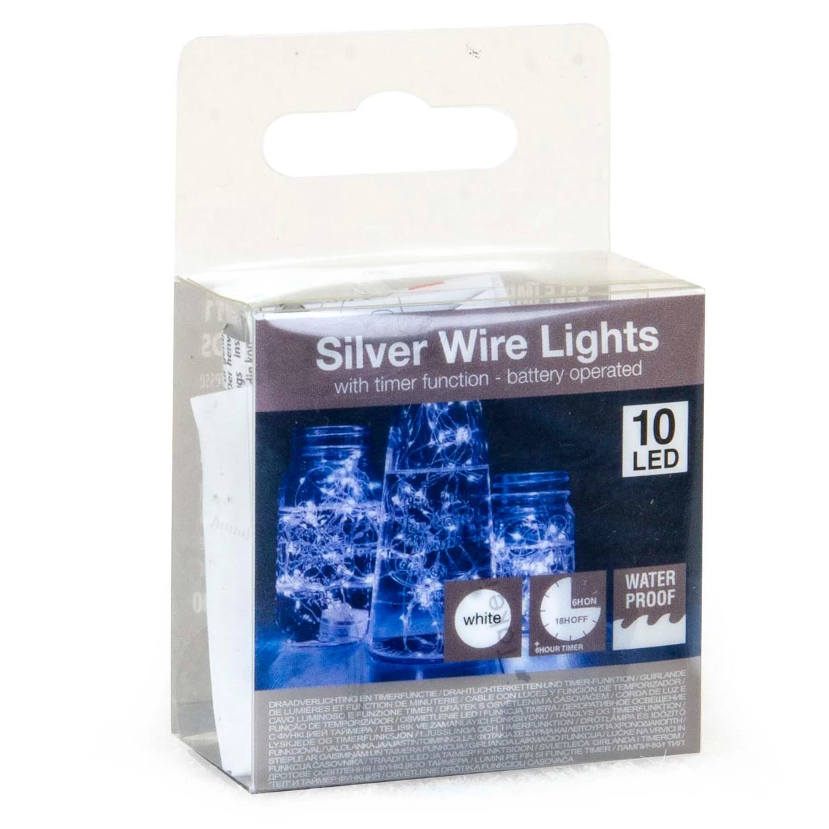 Luci Di Natale Impermeabili A Batteria 10 LED Con Funzione Timer - Luce Fredda 4 Luci Di Natale Impermeabili A Batteria 10 LED Con Funzione Timer - Luce Fredda - immagine 2