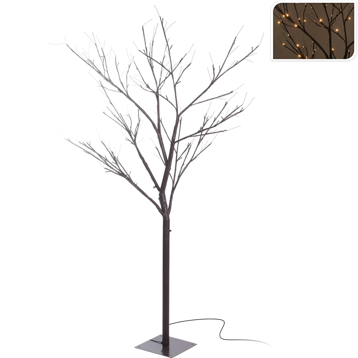 Albero Luminoso 180cm Luce Calda 112 LED 3 Albero Luminoso 180cm Luce Calda 112 LED