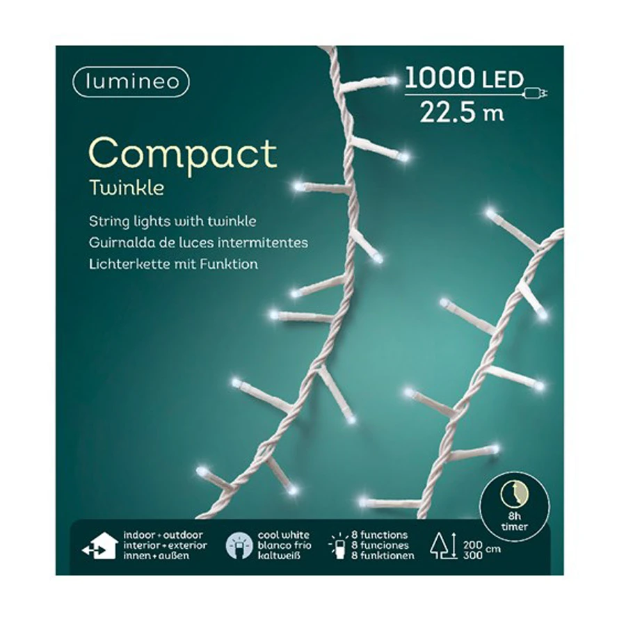 Luci Di Natale 1000 Led - Luce Fredda 4 Luci Di Natale 1000 Led - Luce Fredda - immagine 2