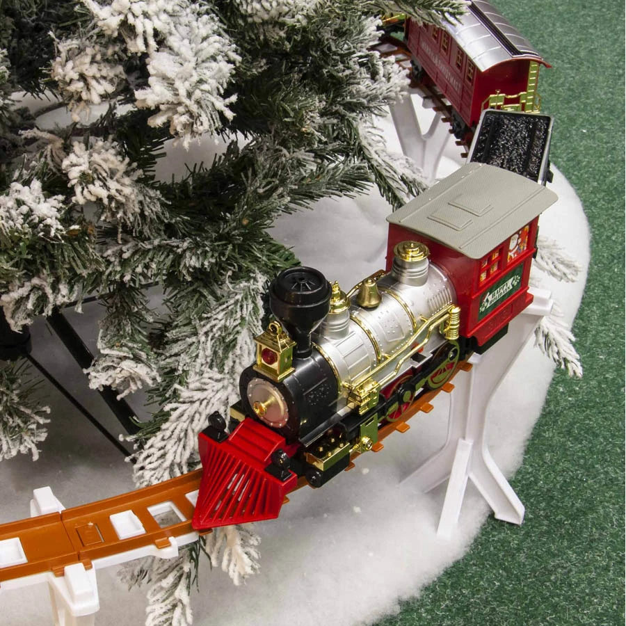 Scena Natalizia Treno Su Pista Sospesa 265cm 3 Scena Natalizia Treno Su Pista Sospesa 265cm