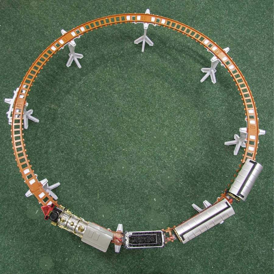 Scena Natalizia Treno Su Pista Sospesa 265cm 5 Scena Natalizia Treno Su Pista Sospesa 265cm - immagine 3