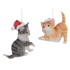 Addobbo Natalizio Gatto Con Berretto