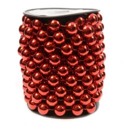 Filo Decorativo Natalizio Perle 500cm Rosso