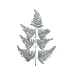 Decorazione Ramo Felce Innevato 63 Cm