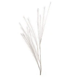 Decorazione Natalizia Piuma 80 Cm Glitter Bianco