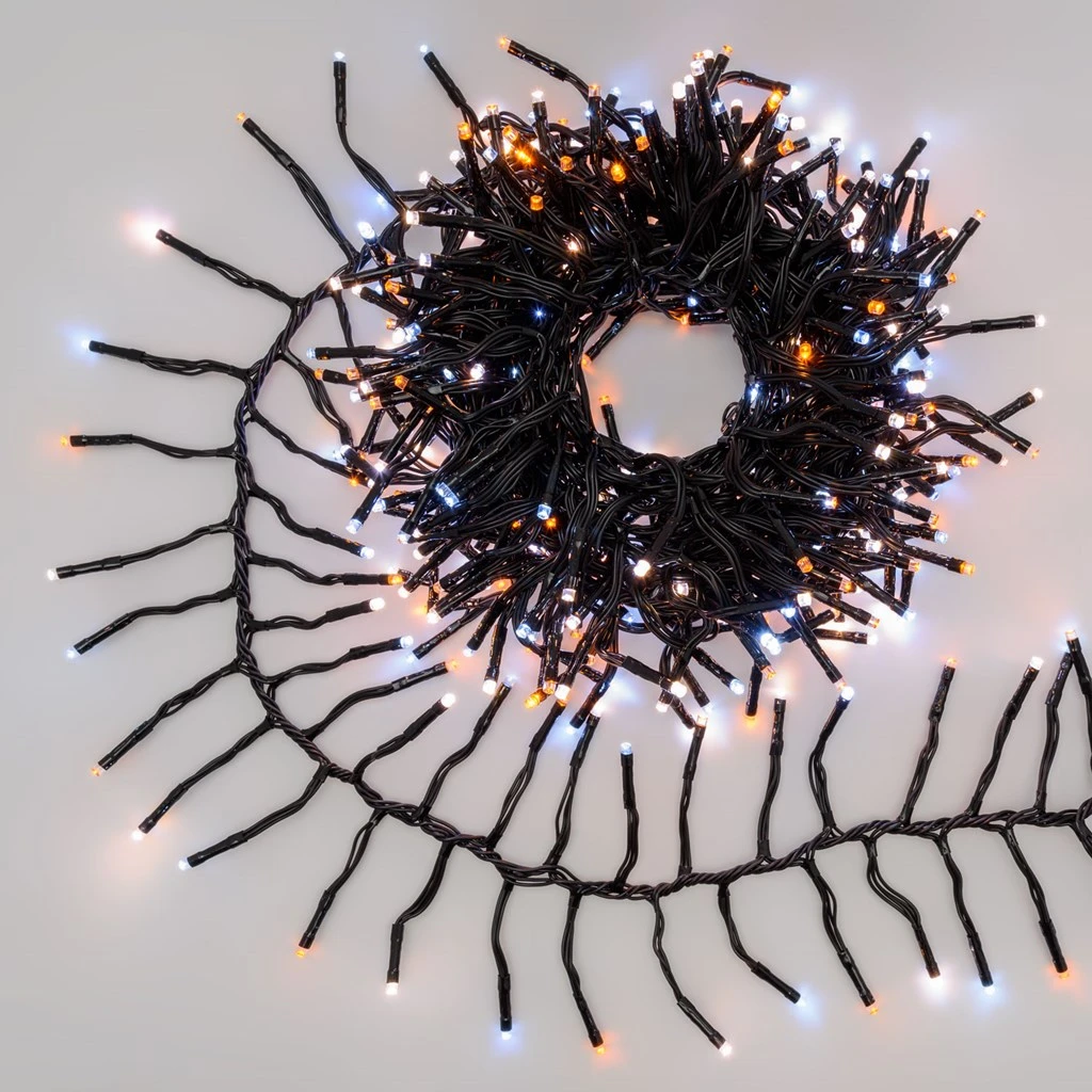 Twinkly Cluster Gold Edition Catena 400 LED Ambrato E Bianco AWW 5 Twinkly Cluster Gold Edition Catena 400 LED Ambrato E Bianco AWW - immagine 4