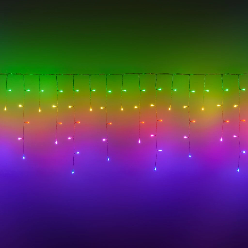 Twinkly Icicle Special Edition Tenda 190 Led Multicolore RGB+W Con Cavo Trasparente 7 Twinkly Icicle Special Edition Tenda 190 Led Multicolore RGB+W Con Cavo Trasparente - immagine 5