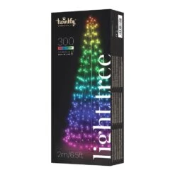 Twinkly Light Tree Albero Luminoso Smart Con 300 LED RGBW, 2 Metri, Controllabile Via App