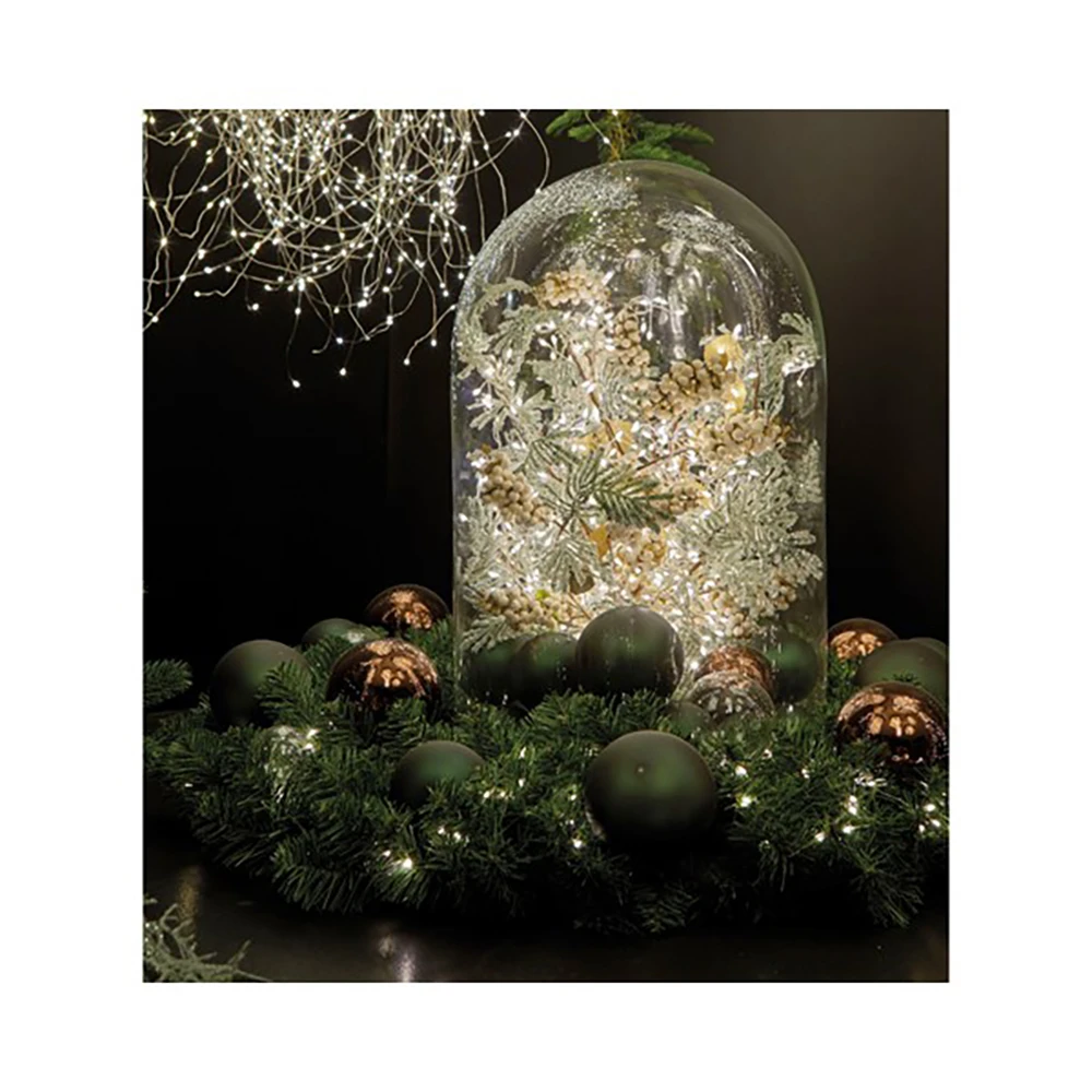 Campana Vetro Con Base Legno 45cm 4 Campana Vetro Con Base Legno 45cm - immagine 2