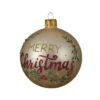 Pallina Natalizia 80mm In Vetro Oro Con Scritta Glitter -Forniture Natalizie Negozio 0057070 pallina natalizia 80mm in vetro oro con scritta glitter